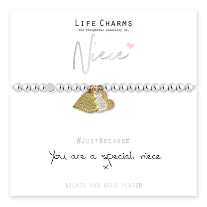 Special Niece Hearts Bracelet