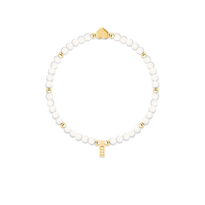 Moonstone &amp; gold beads healing crystals bracelet