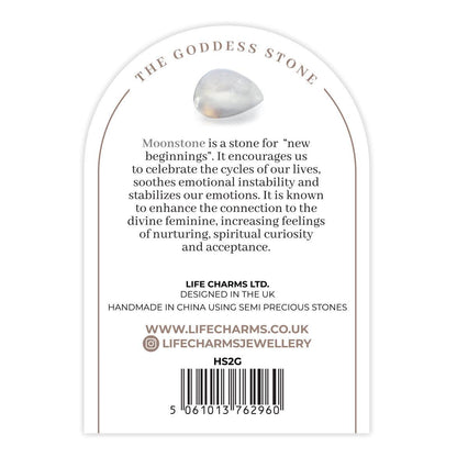 Moonstone &amp; gold beads healing crystals bracelet