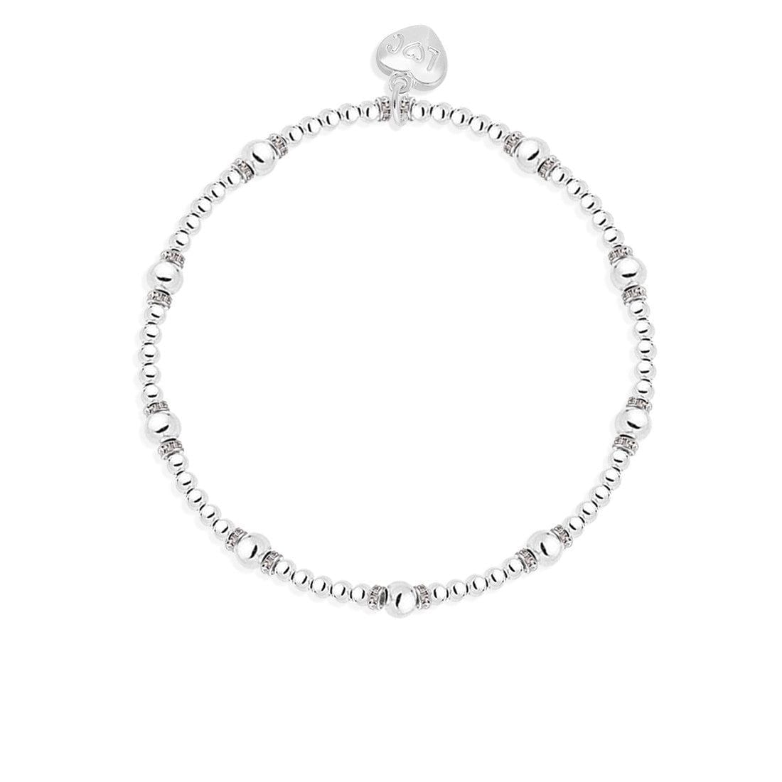 Dazziling rhinestone rondelles bracelet in silver