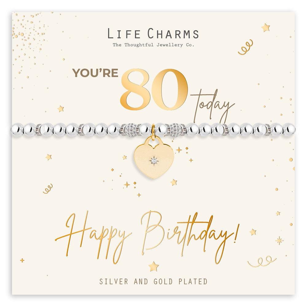 Happy 80th Birthday bracelet