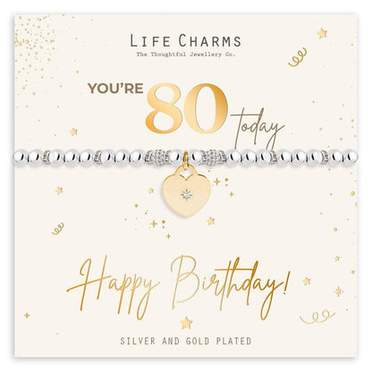 Happy 80th Birthday bracelet
