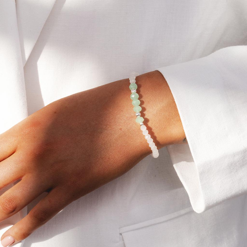 Especially For You - Mint crystal affirmation bracelet