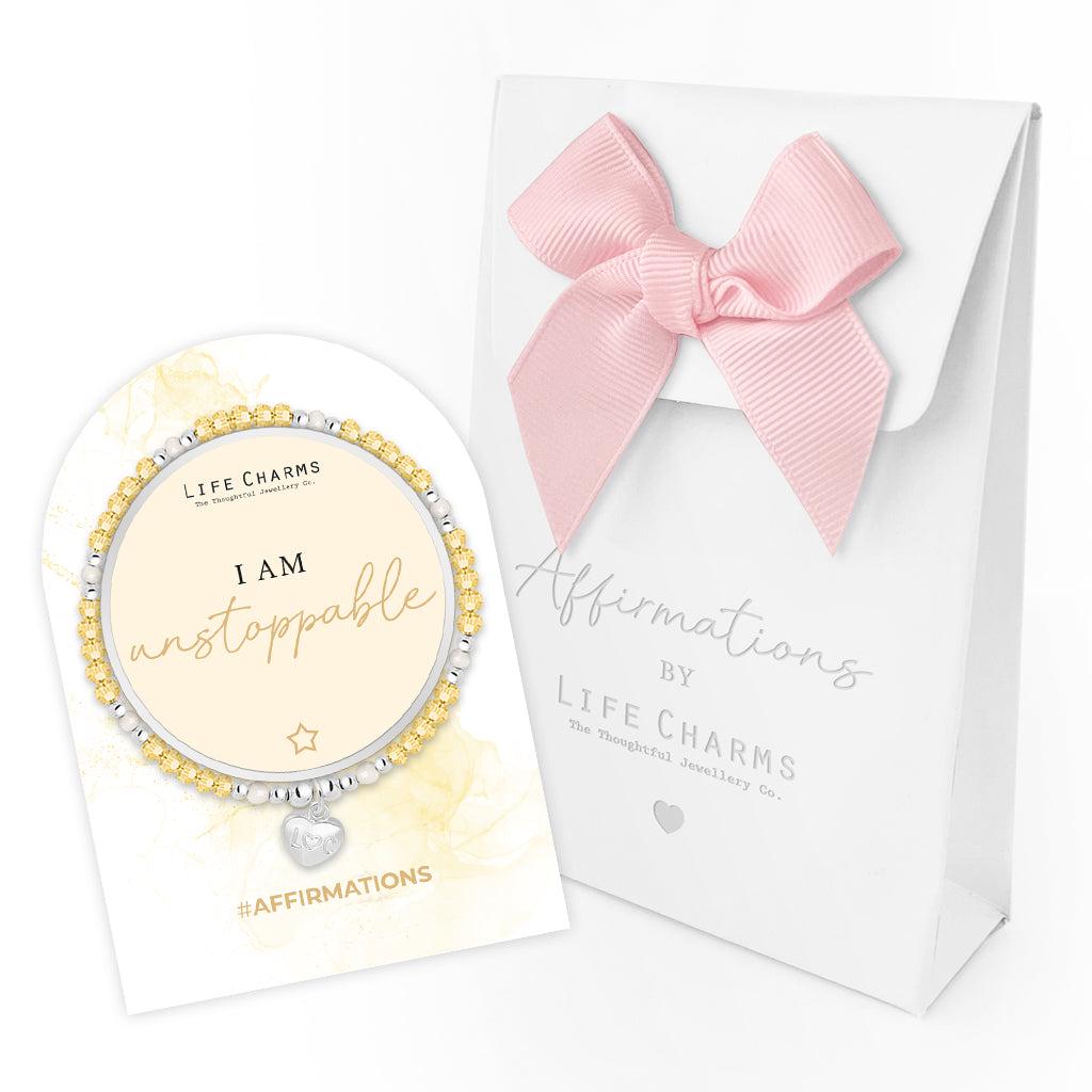 Affirmation bracelet - I am unstoppable