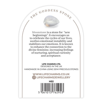 Moonstone &amp; silver beads healing crystals bracelet