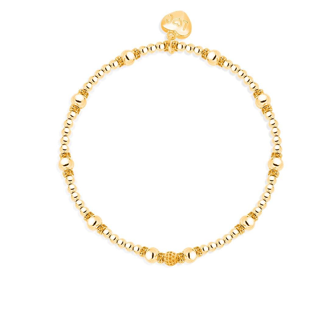 Sparkle crystal bead bracelet in gold