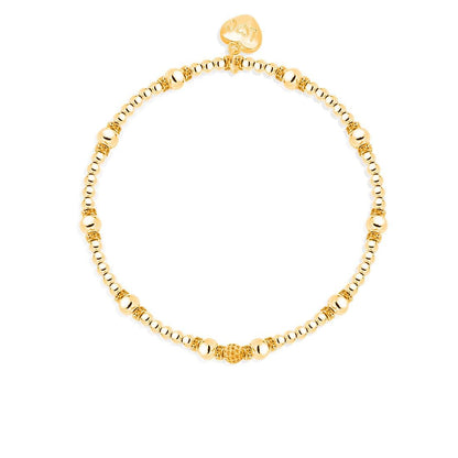 Sparkle crystal bead bracelet in gold