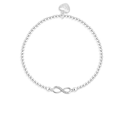 Forever infinity bracelet in silver