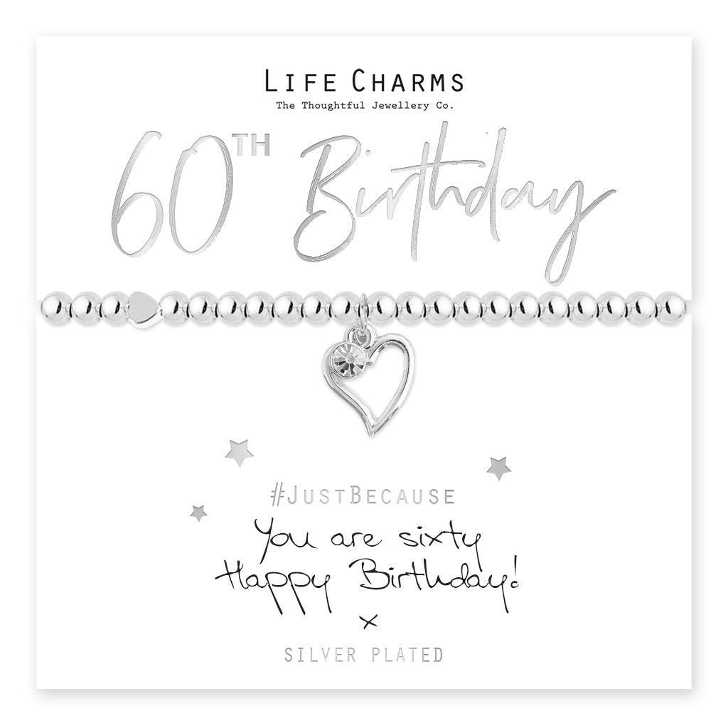 You Are 60 Heart Bracelet