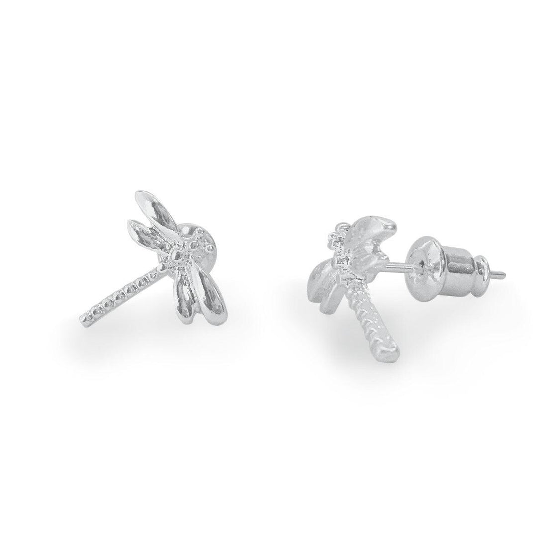 Dragonfly silver studs