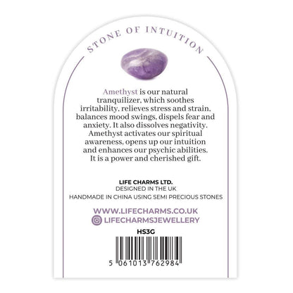 Amethyst &amp; gold beads healing crystals bracelet