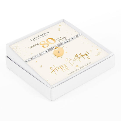 Happy 80th Birthday bracelet