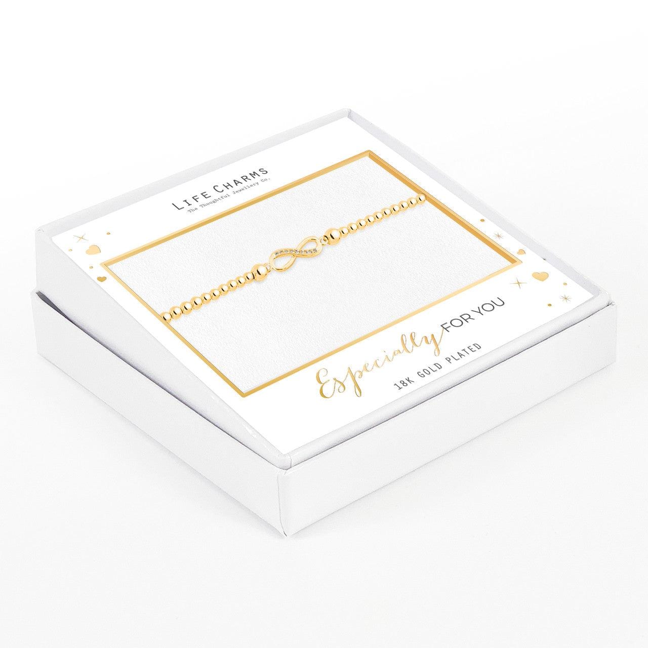 Forever infinity bracelet in gold