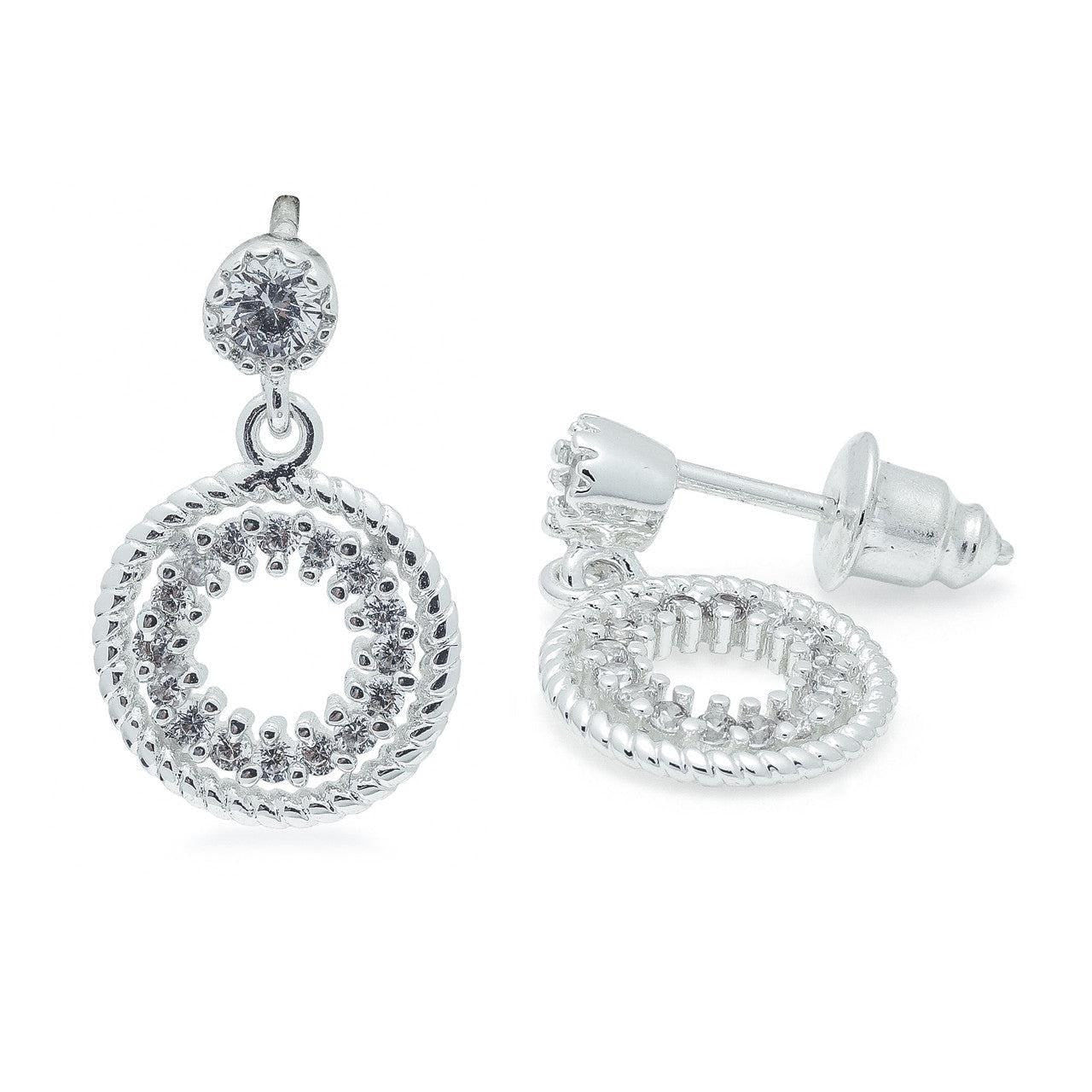 Round drops silver studs