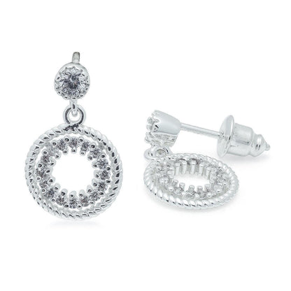 Round drops silver studs