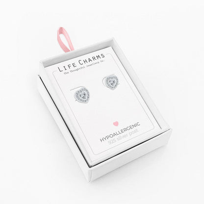 Sweetheart silver studs