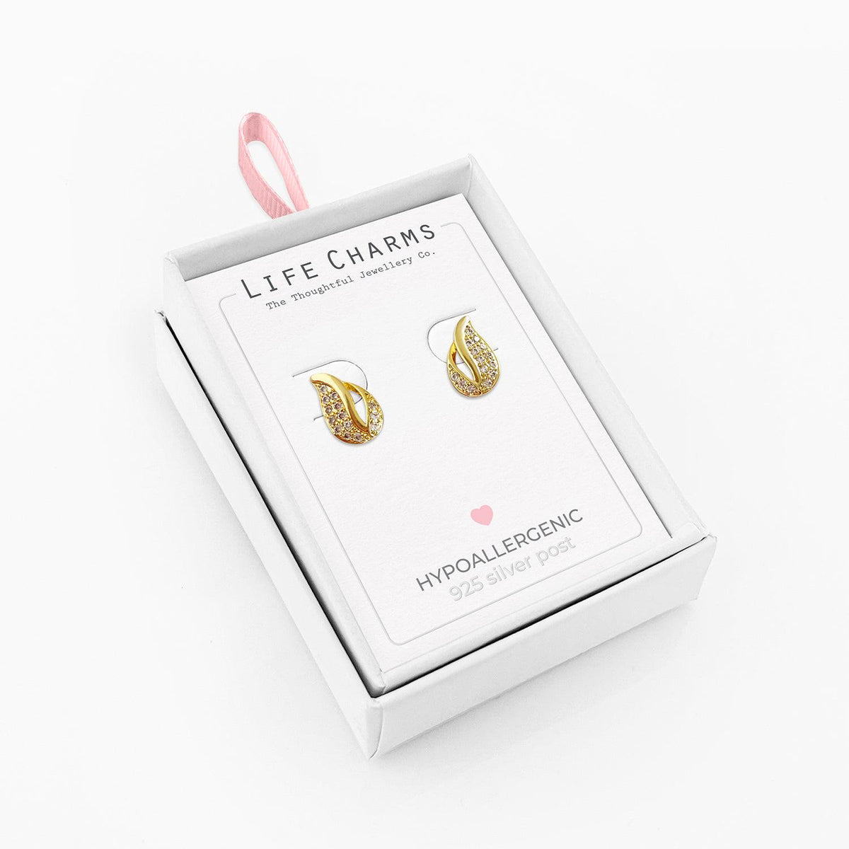 Diamond drop stud earrings
