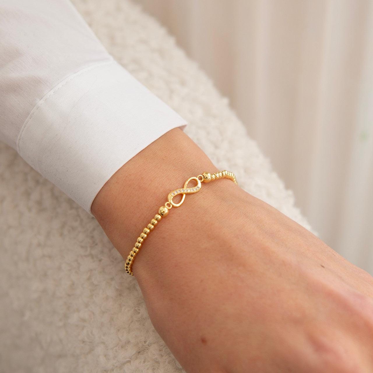 Forever infinity bracelet in gold