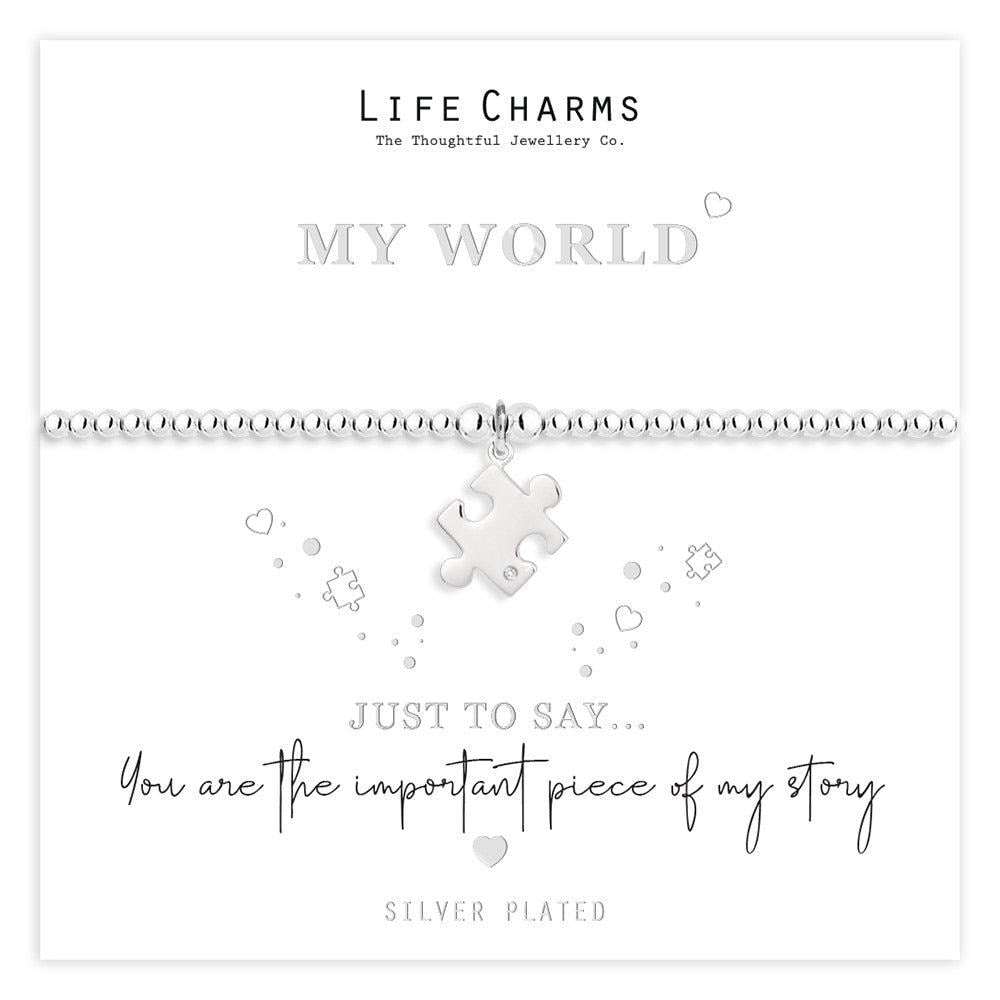 Just To Say My world puzzle bracelet