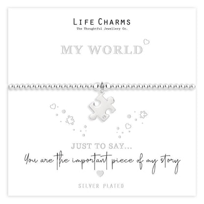 Just To Say My world puzzle bracelet