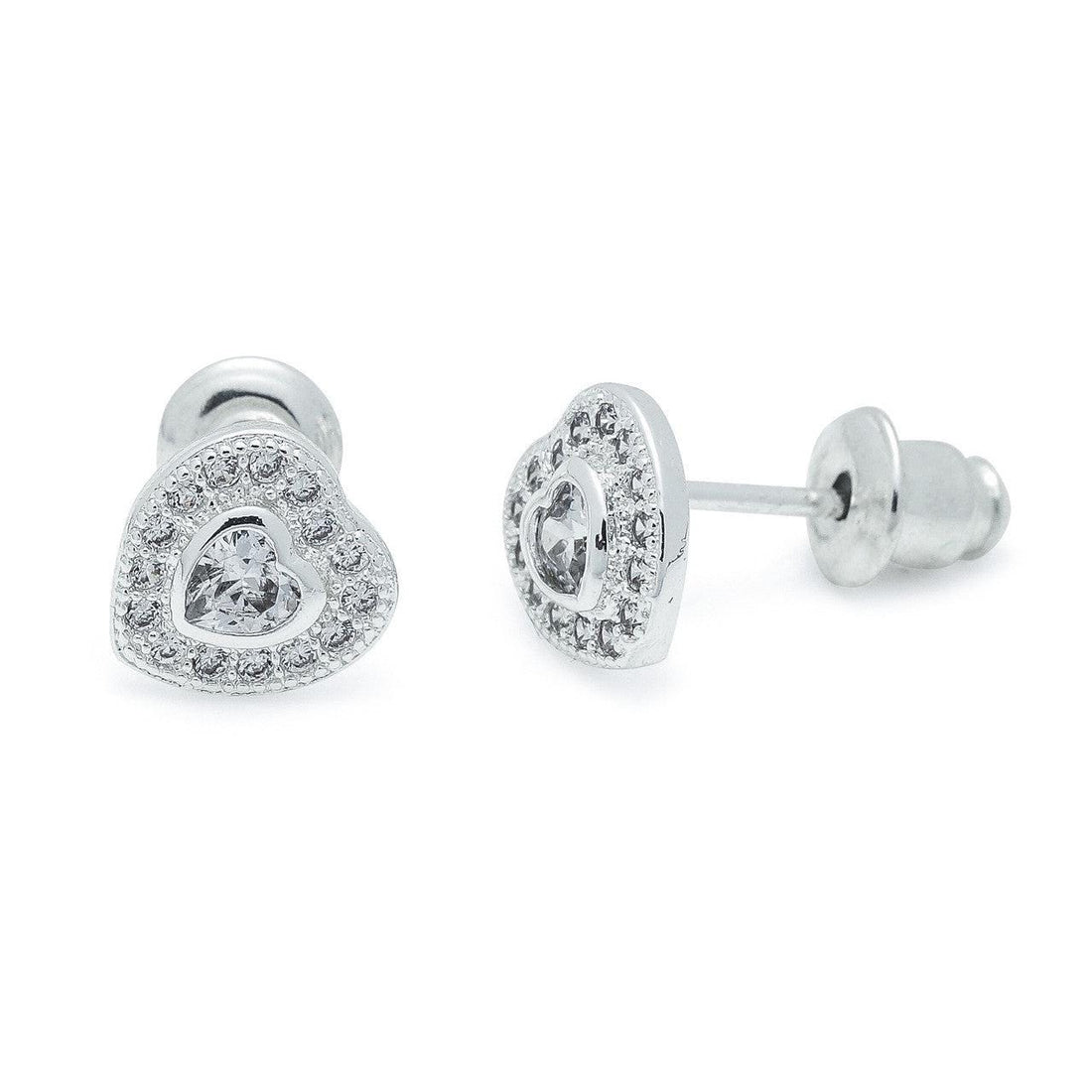 Sweetheart silver studs